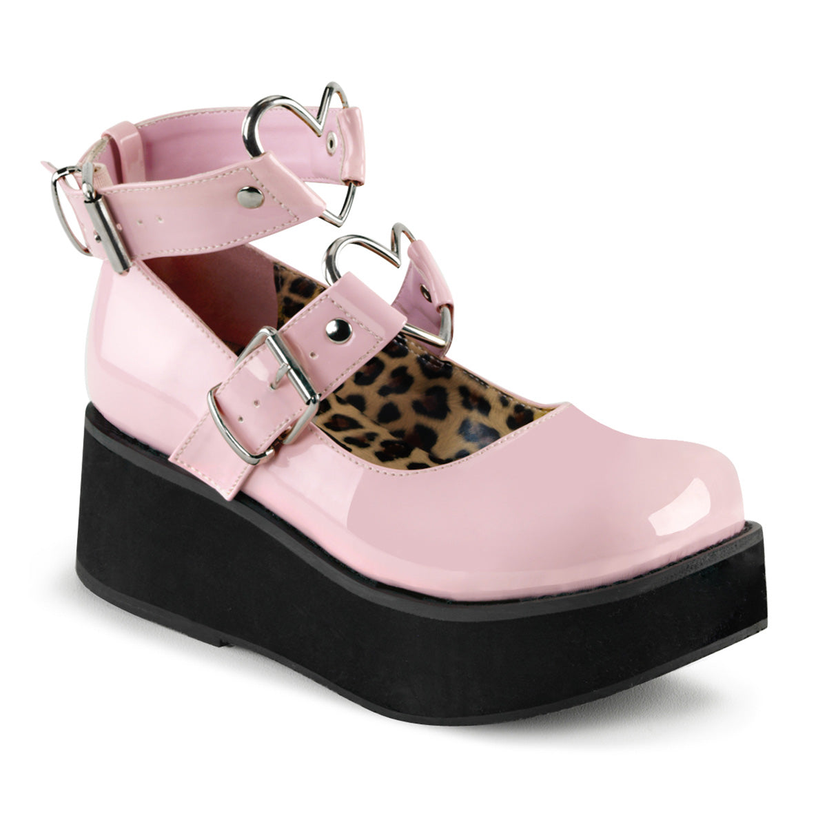 Demonia Cult Exclusive - "Sprite-02" Platforms - Baby Pink Patent