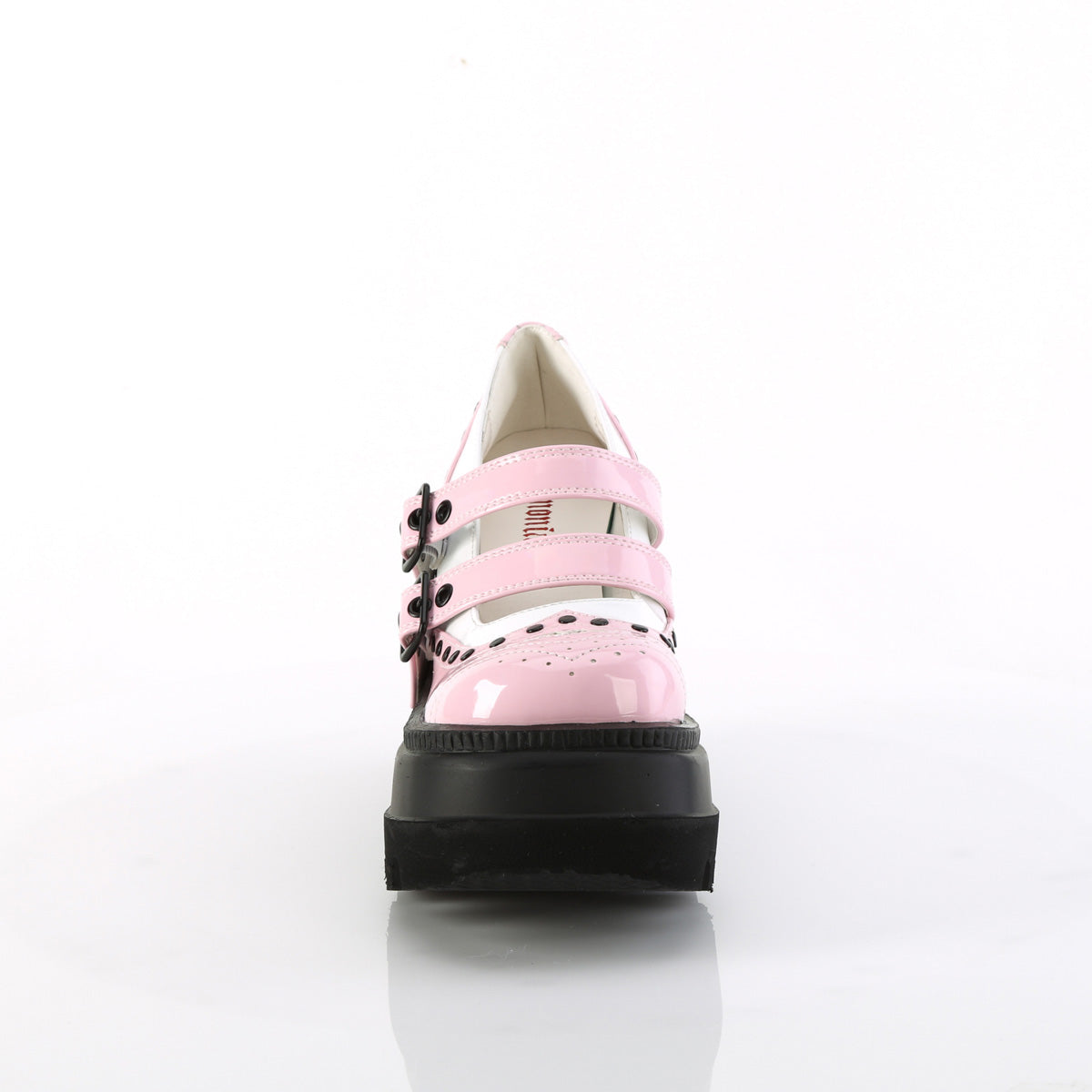 Demonia Cult Special Offer - "Shaker-27" Platforms - Baby Pink-White Patent