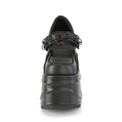 Demonia Cult Great Value - "Wave-48" Pumps - Black Vegan Leather