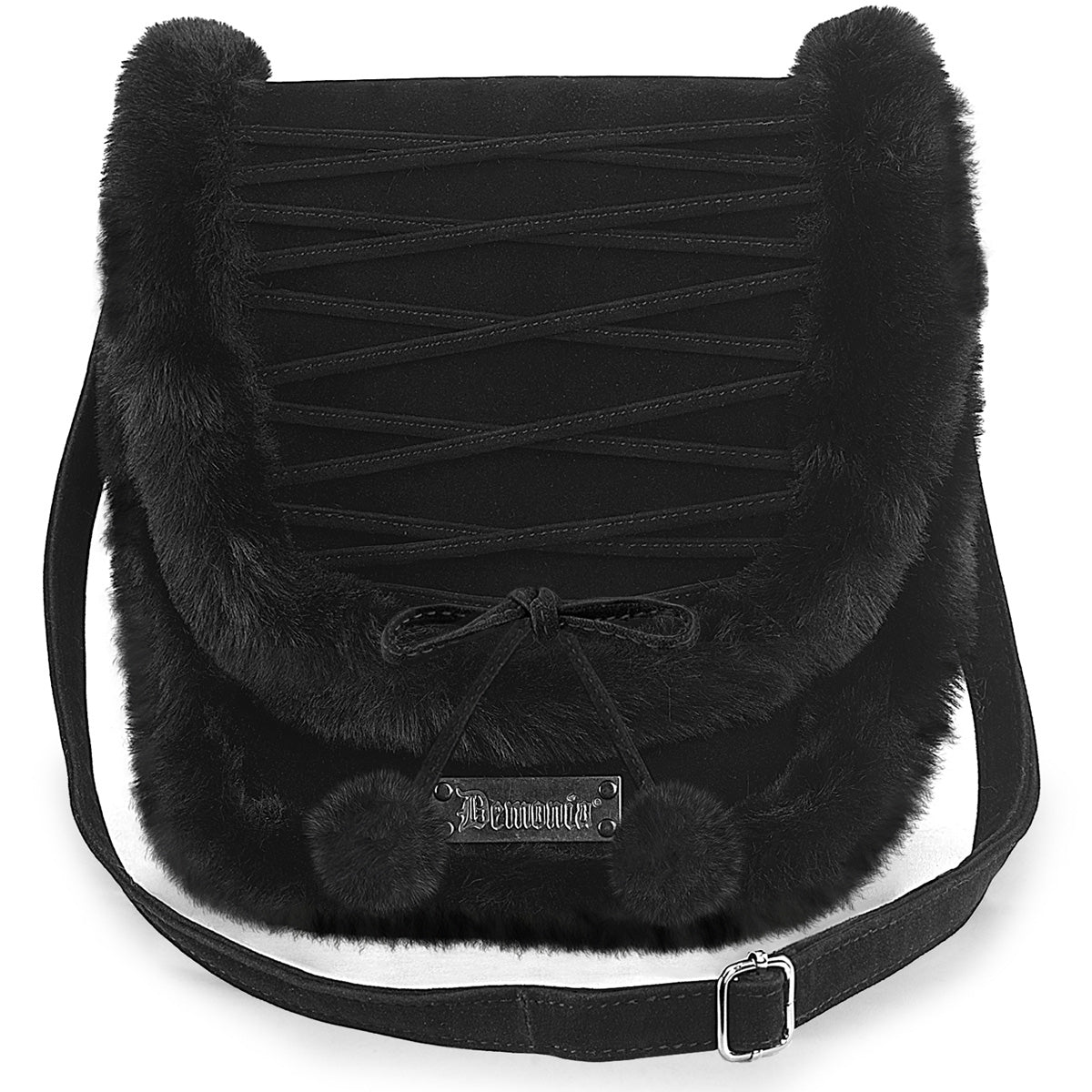Demonia Cult Classic - Faux Fur Crossbody Bag