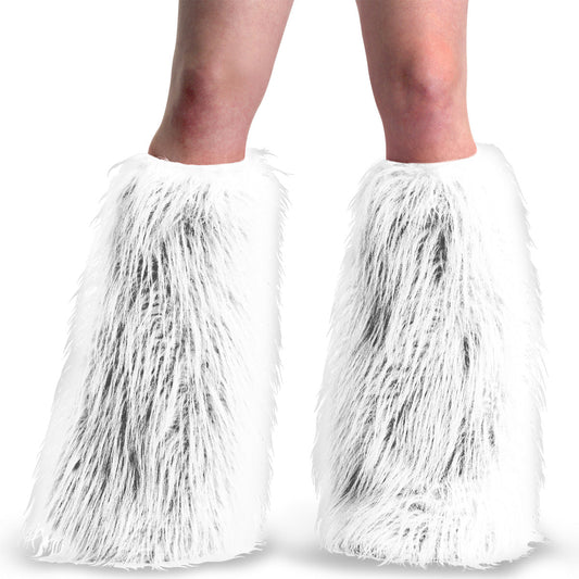 Demonia Cult Discount - "Yeti-08" White Faux Fur