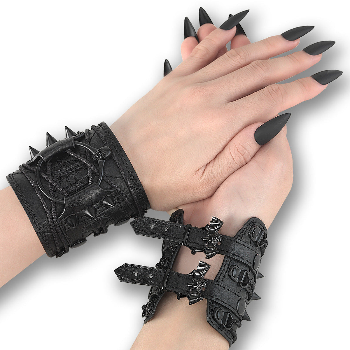 Demonia Cult Best Price - Spiked Wrist Cuff (Pair)