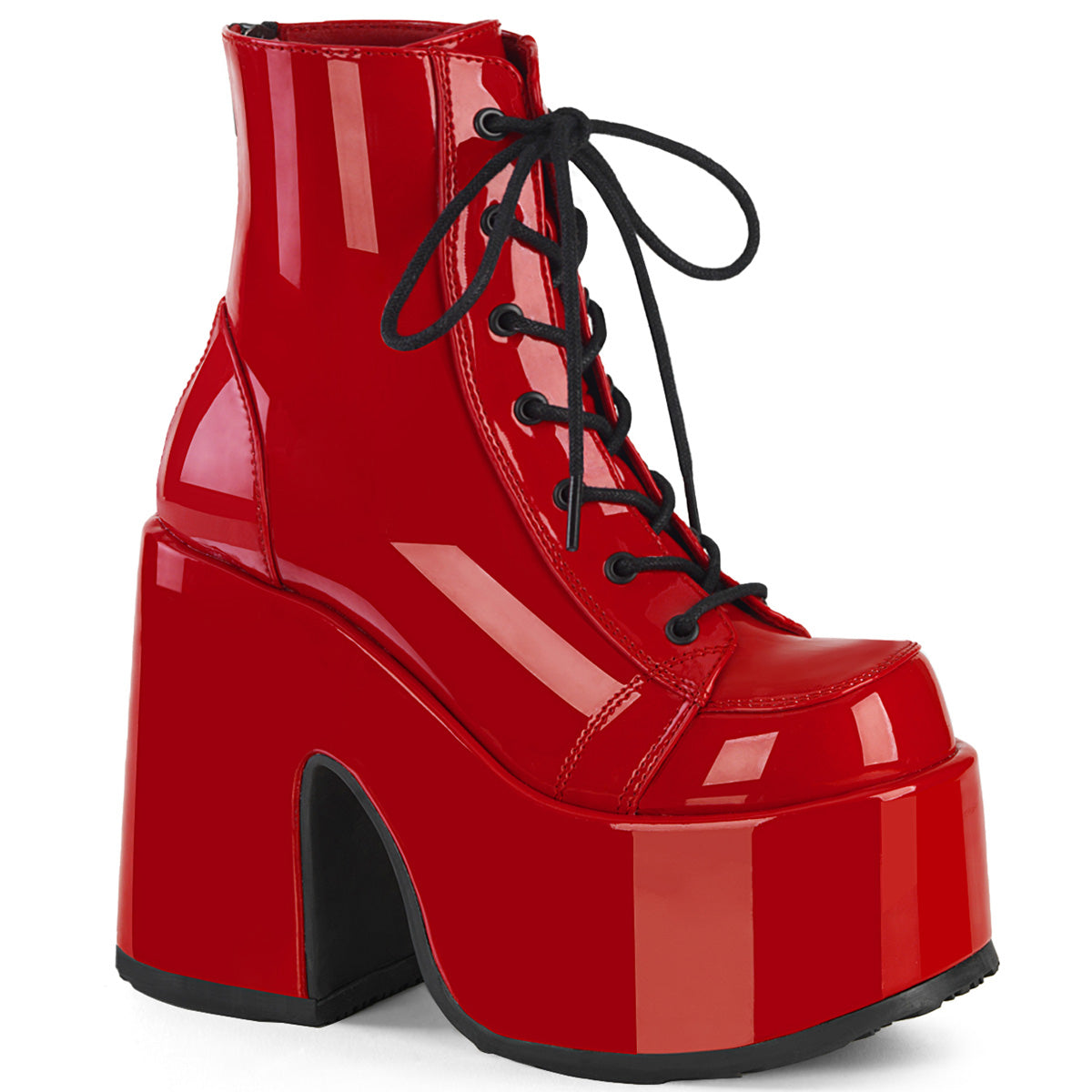 Demonia Cult Premium - "Camel-203" Boots - Red Patent