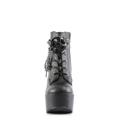 Demonia Cult Exclusive - "Poison-101" Boots - Black Vegan Leather