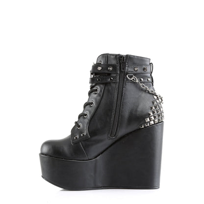 Demonia Cult Exclusive - "Poison-101" Boots - Black Vegan Leather