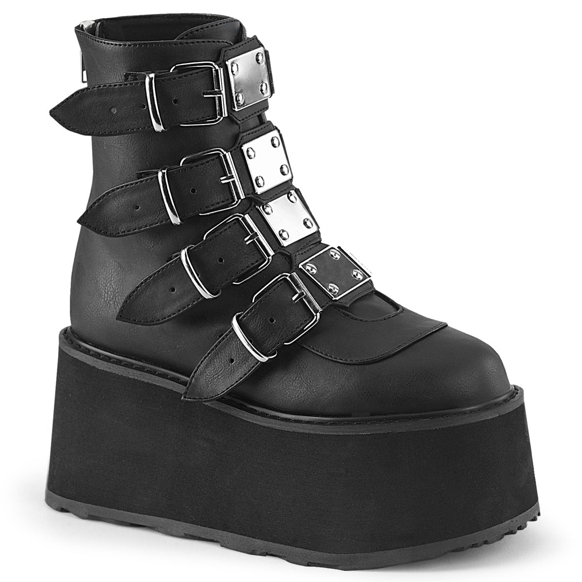 Demonia Cult Best Price - "Damned-105" Boots - Black Vegan Leather