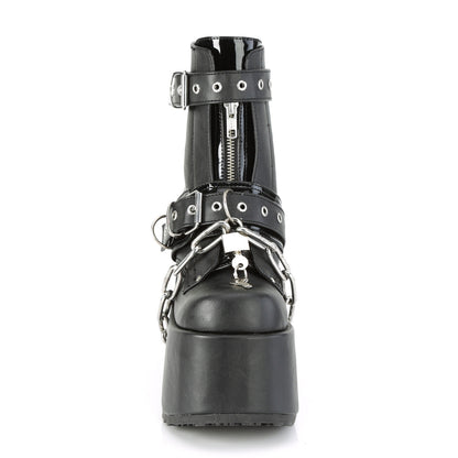 Demonia Cult Signature - "Camel-205" Boots - Black Vegan Leather
