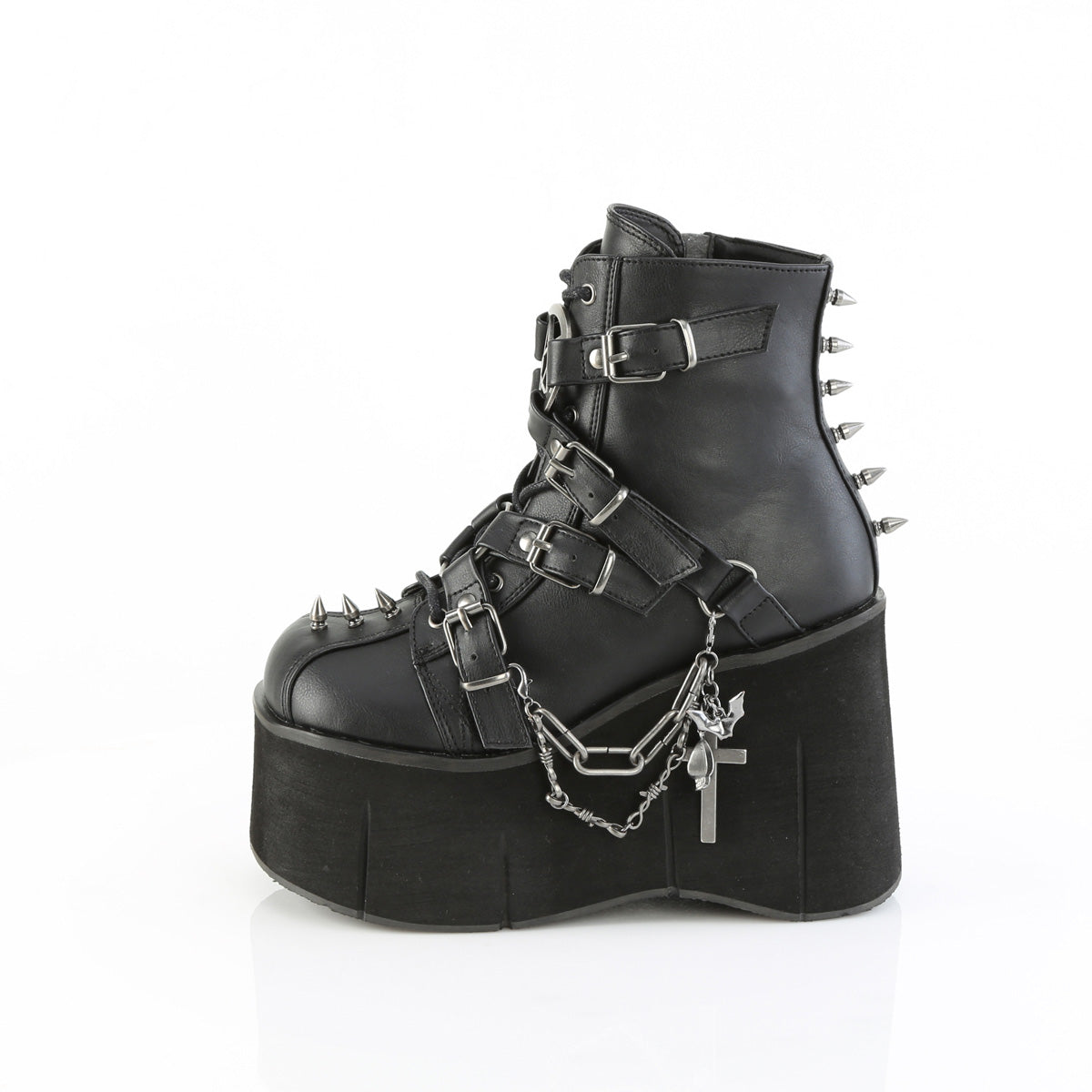 Demonia Cult Smart Buy - "Kera-68" Boots - Black Vegan Leather