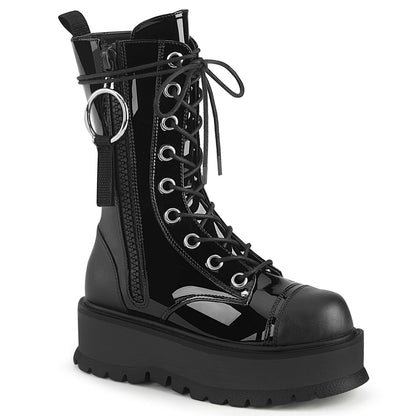 Demonia Cult Trusted - "Slacker-220" Boots - Black Vegan Leather