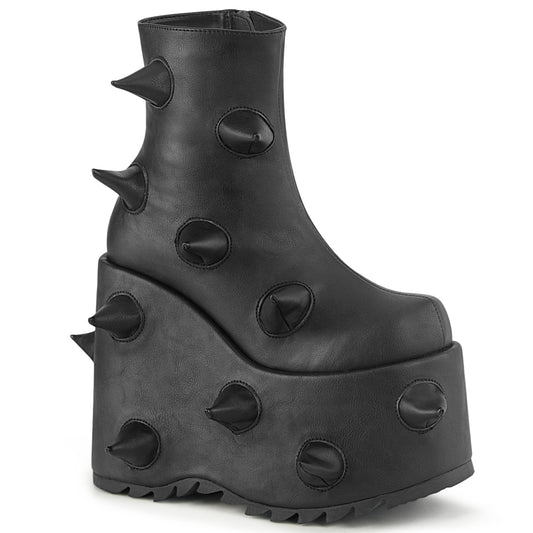 Demonia Cult Essential - "Slay-77" Boots - Black Vegan Leather