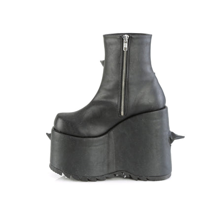 Demonia Cult Essential - "Slay-77" Boots - Black Vegan Leather