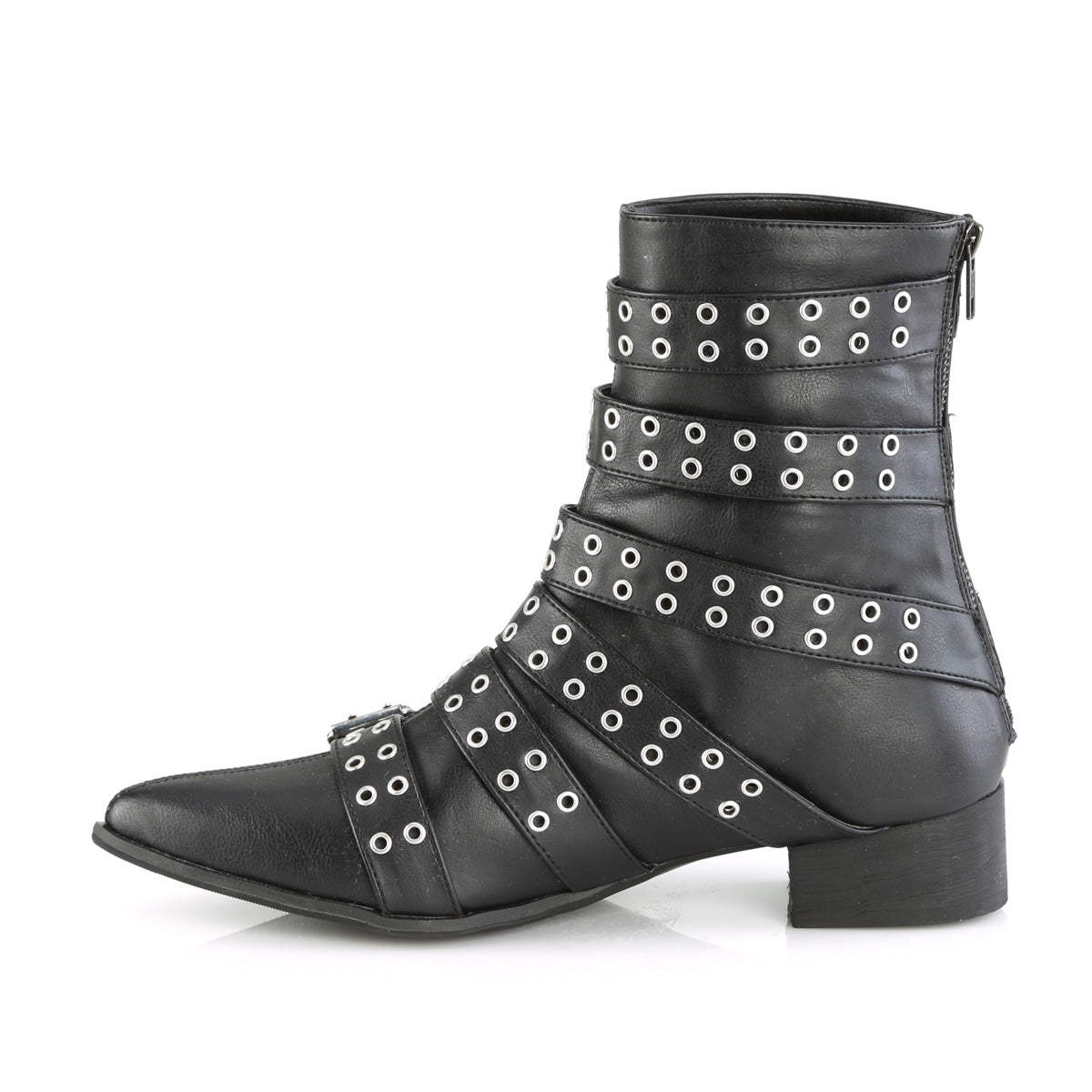 Demonia Cult Smart Buy - "Warlock-70" Boots - Black Vegan Leather