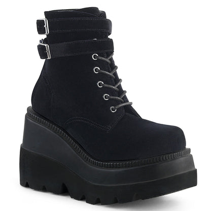 Demonia Cult Popular - "Shaker-52" Boots - Black Velvet