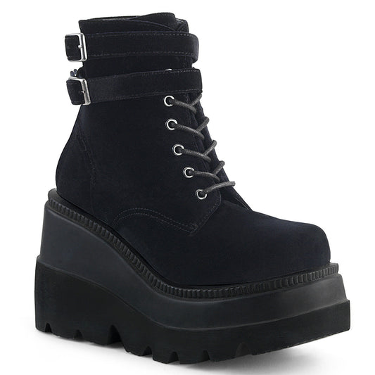 Demonia Cult Popular - "Shaker-52" Boots - Black Velvet