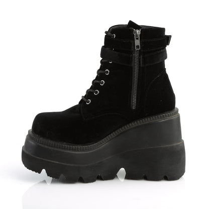 Demonia Cult Popular - "Shaker-52" Boots - Black Velvet