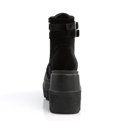 Demonia Cult Popular - "Shaker-52" Boots - Black Velvet