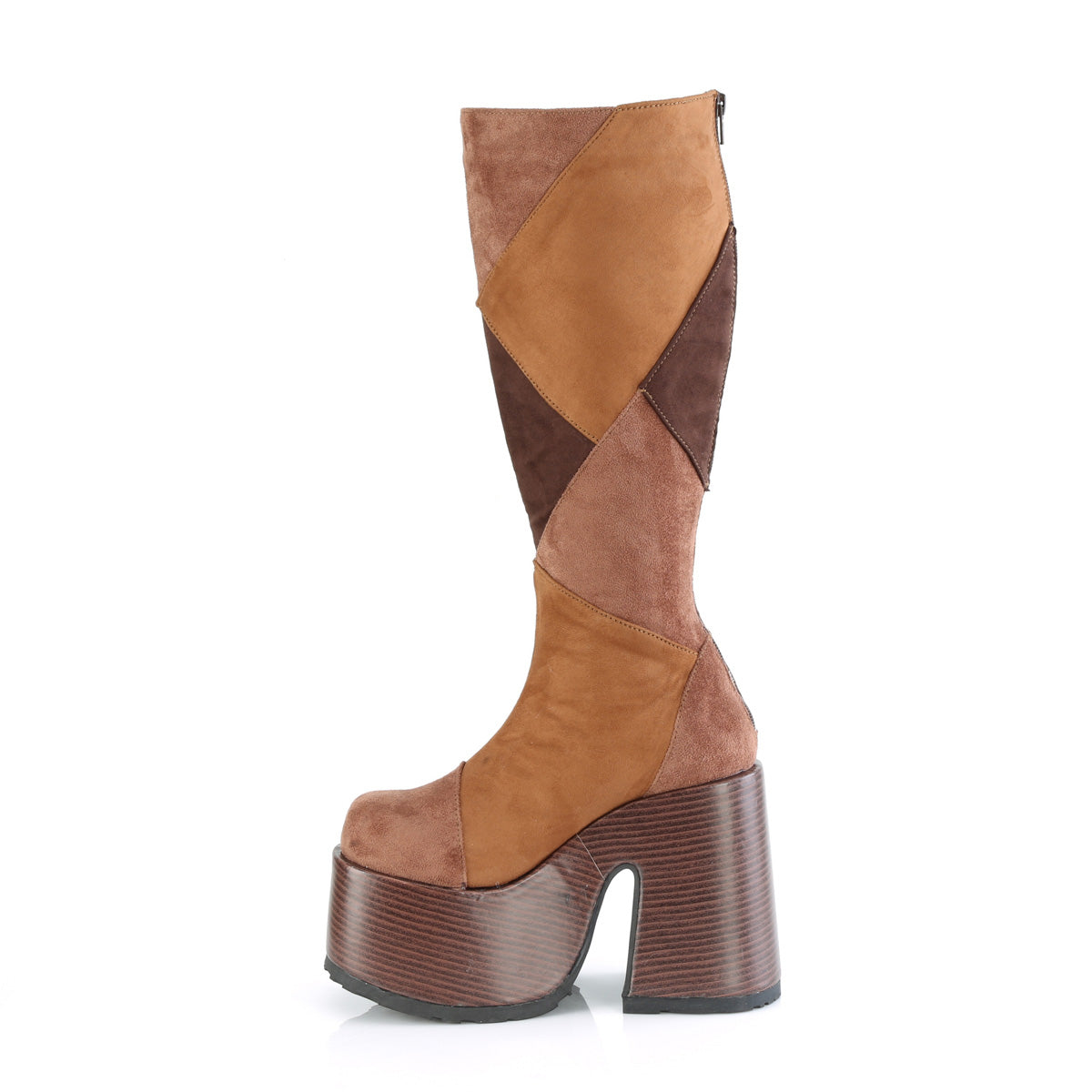 Demonia Cult Signature - "Camel-280" Boots - Brown Multi Vegan Suede