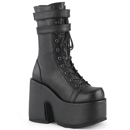 Demonia Cult Trending - "Camel-250" Boots - Black Vegan Leather
