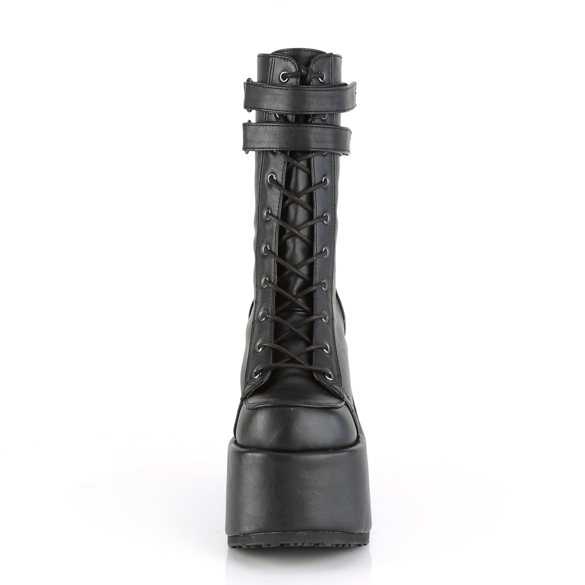 Demonia Cult Trending - "Camel-250" Boots - Black Vegan Leather