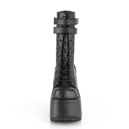 Demonia Cult Trending - "Camel-250" Boots - Black Vegan Leather