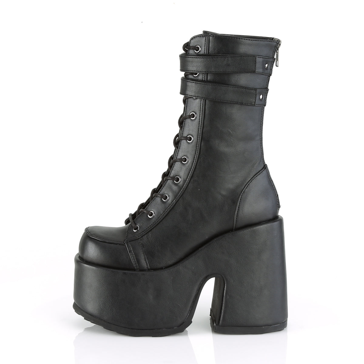 Demonia Cult Trending - "Camel-250" Boots - Black Vegan Leather