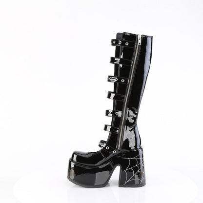 Demonia Cult Everyday - "Camel-223" Boots - Black Patent