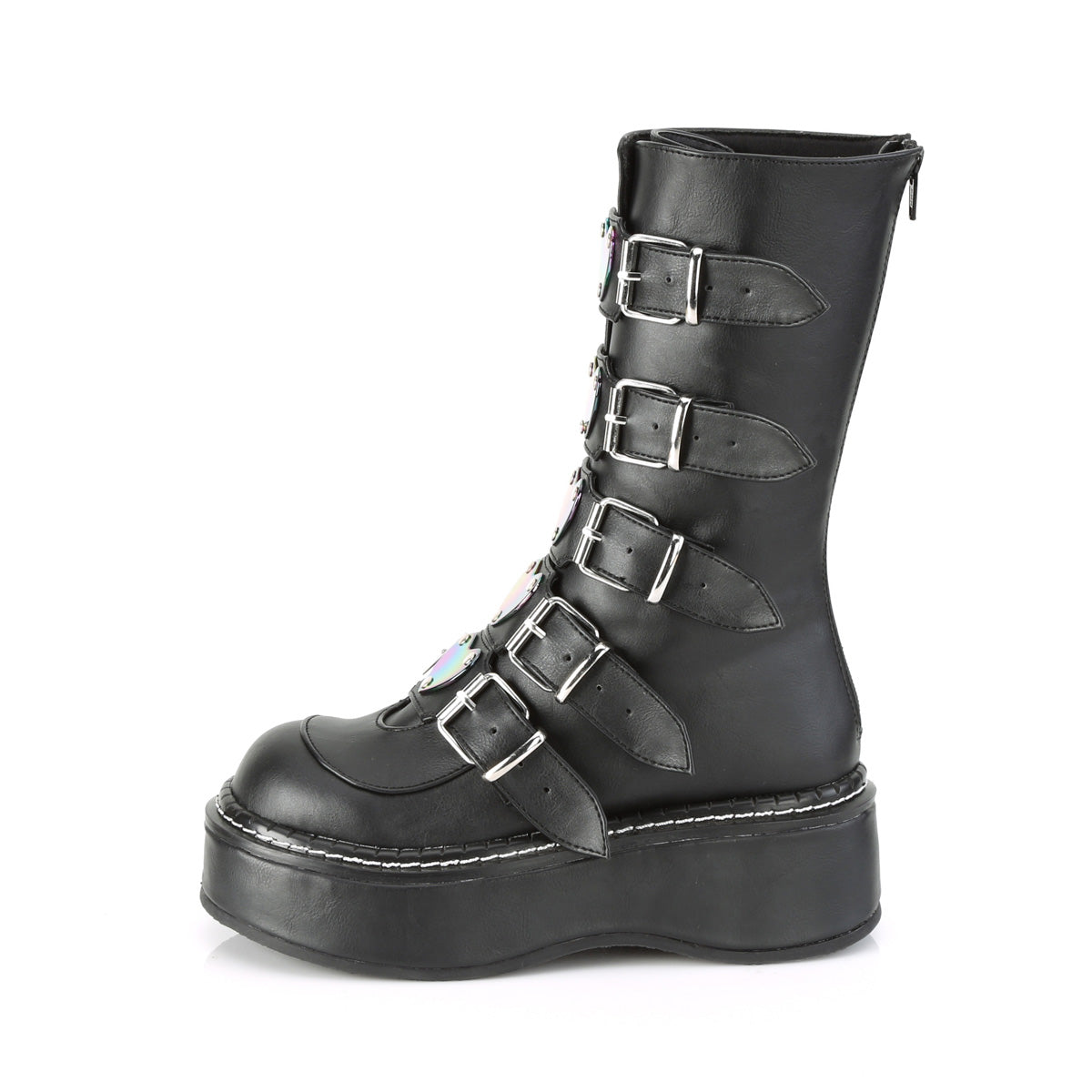 Demonia Cult Exclusive - "Emily-330" Boots - Black Vegan Leather