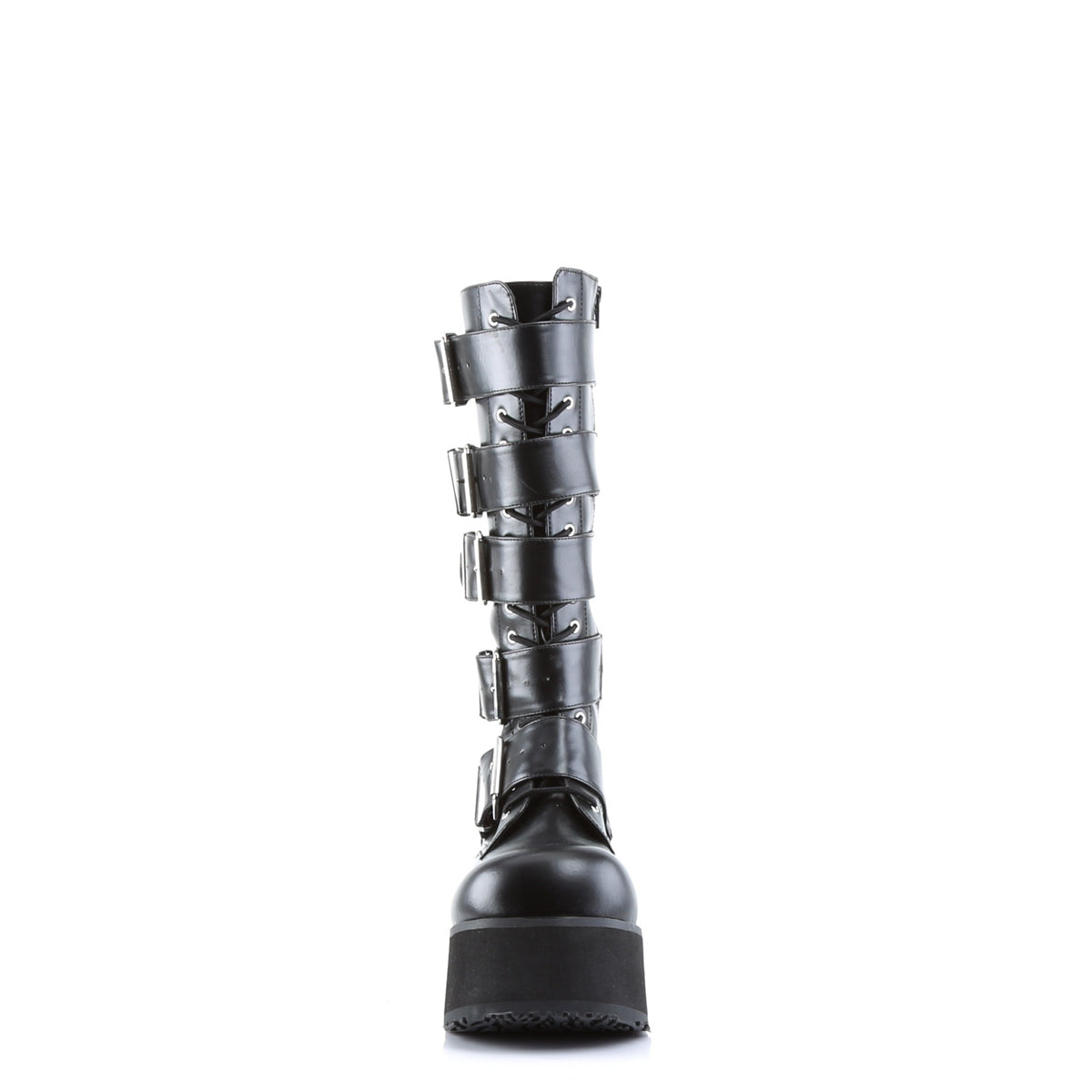 Demonia Cult Recommended - "Trashville-518" Boots - Black Vegan Leather