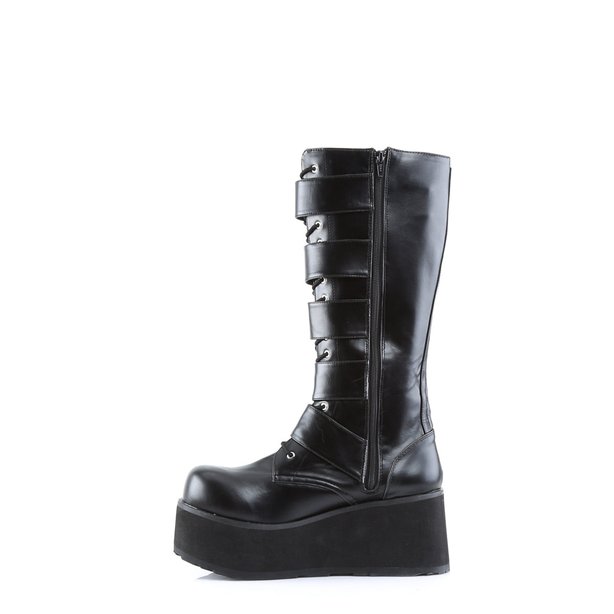 Demonia Cult Recommended - "Trashville-518" Boots - Black Vegan Leather