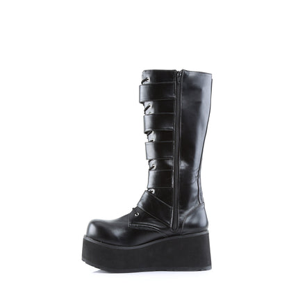 Demonia Cult Recommended - "Trashville-518" Boots - Black Vegan Leather