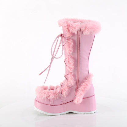 Demonia Cult Featured - "Cubby-311" Boots - Baby Pink Vegan Leather