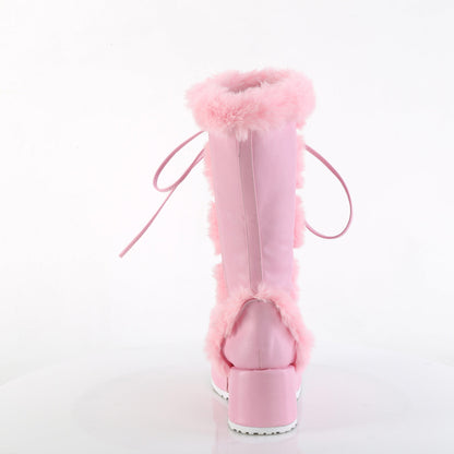 Demonia Cult Featured - "Cubby-311" Boots - Baby Pink Vegan Leather