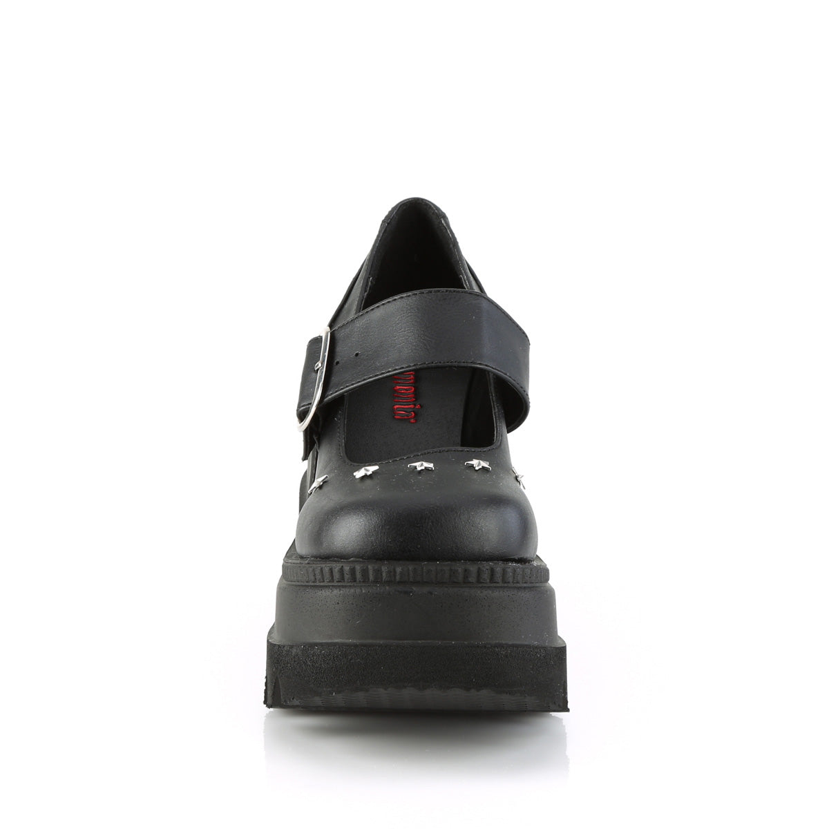 Demonia Cult Latest - "Shaker-23" Platforms - Black Vegan Leather