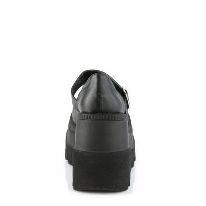 Demonia Cult Latest - "Shaker-23" Platforms - Black Vegan Leather