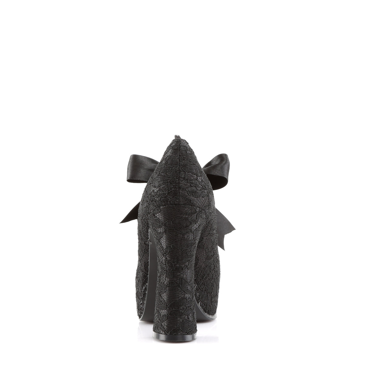 Demonia Cult Signature - "Demon-11" Platforms - Black Satin-Black Lace
