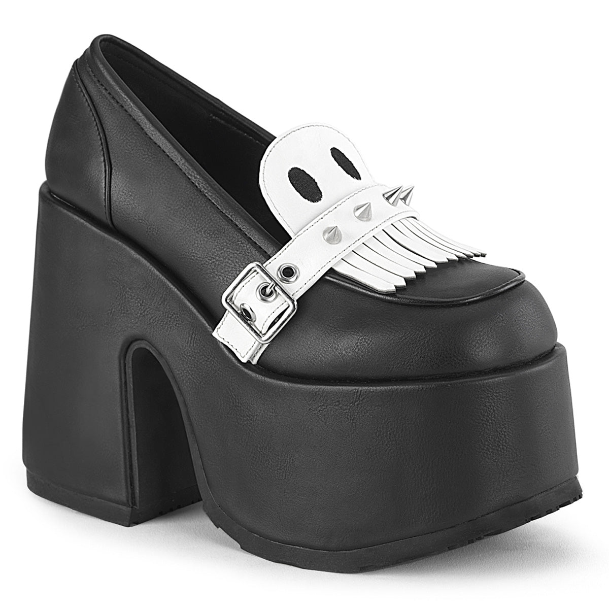 Demonia Cult Value - "Camel-58" Platforms - Black Vegan Leather