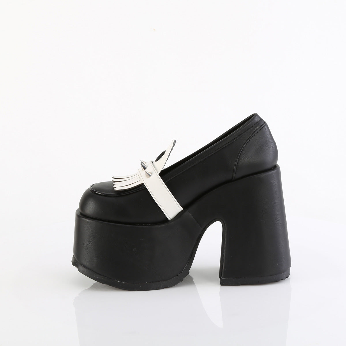 Demonia Cult Value - "Camel-58" Platforms - Black Vegan Leather