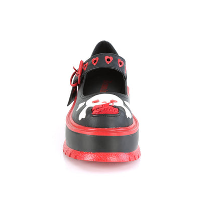 Demonia Cult Best Seller - "Slacker-27" Platforms - Black Vegan Leather