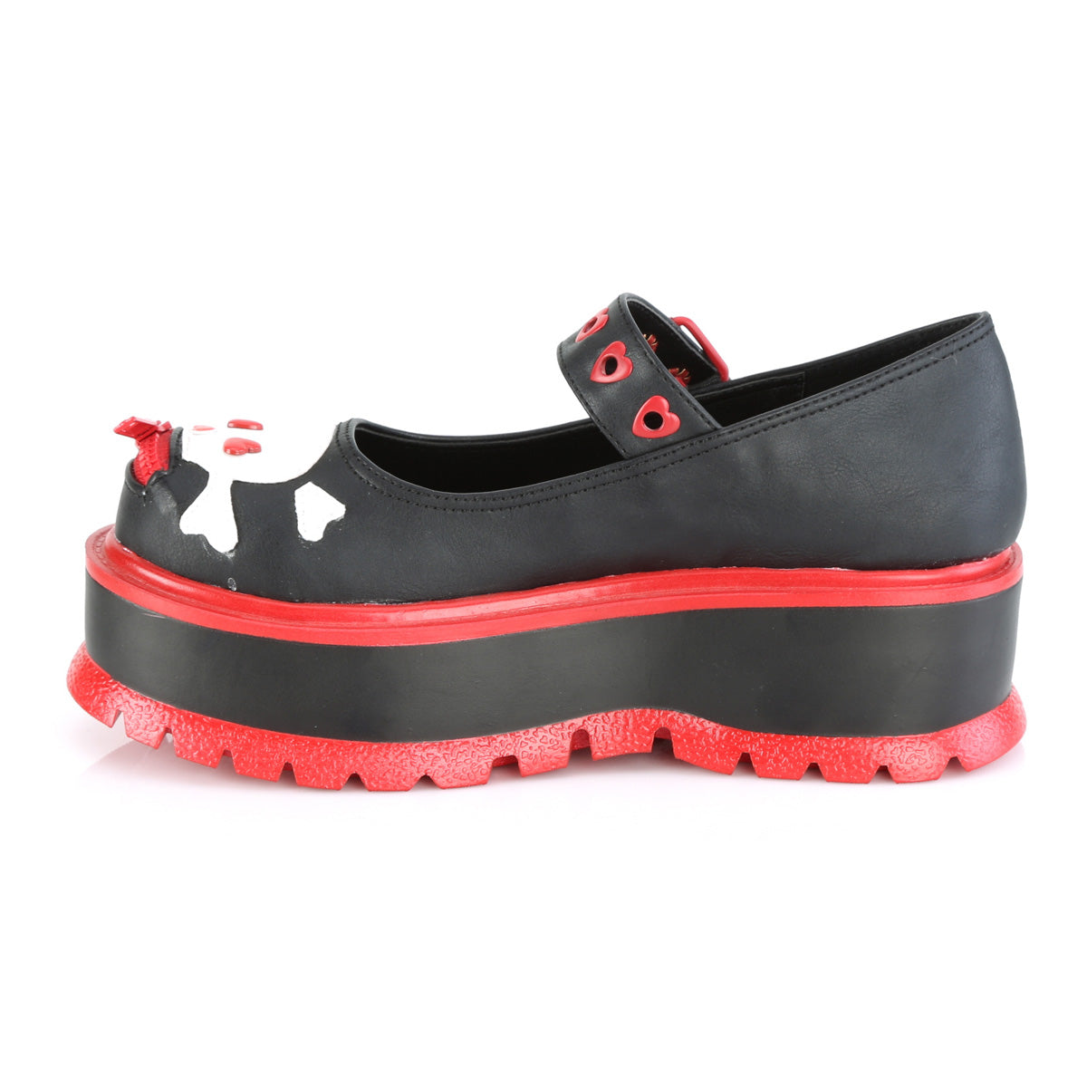Demonia Cult Best Seller - "Slacker-27" Platforms - Black Vegan Leather