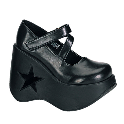 Demonia Cult Great Value - "Dynamite-03" Platforms - Black Vegan Leather