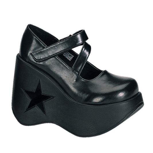 Demonia Cult Great Value - "Dynamite-03" Platforms - Black Vegan Leather