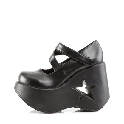 Demonia Cult Great Value - "Dynamite-03" Platforms - Black Vegan Leather