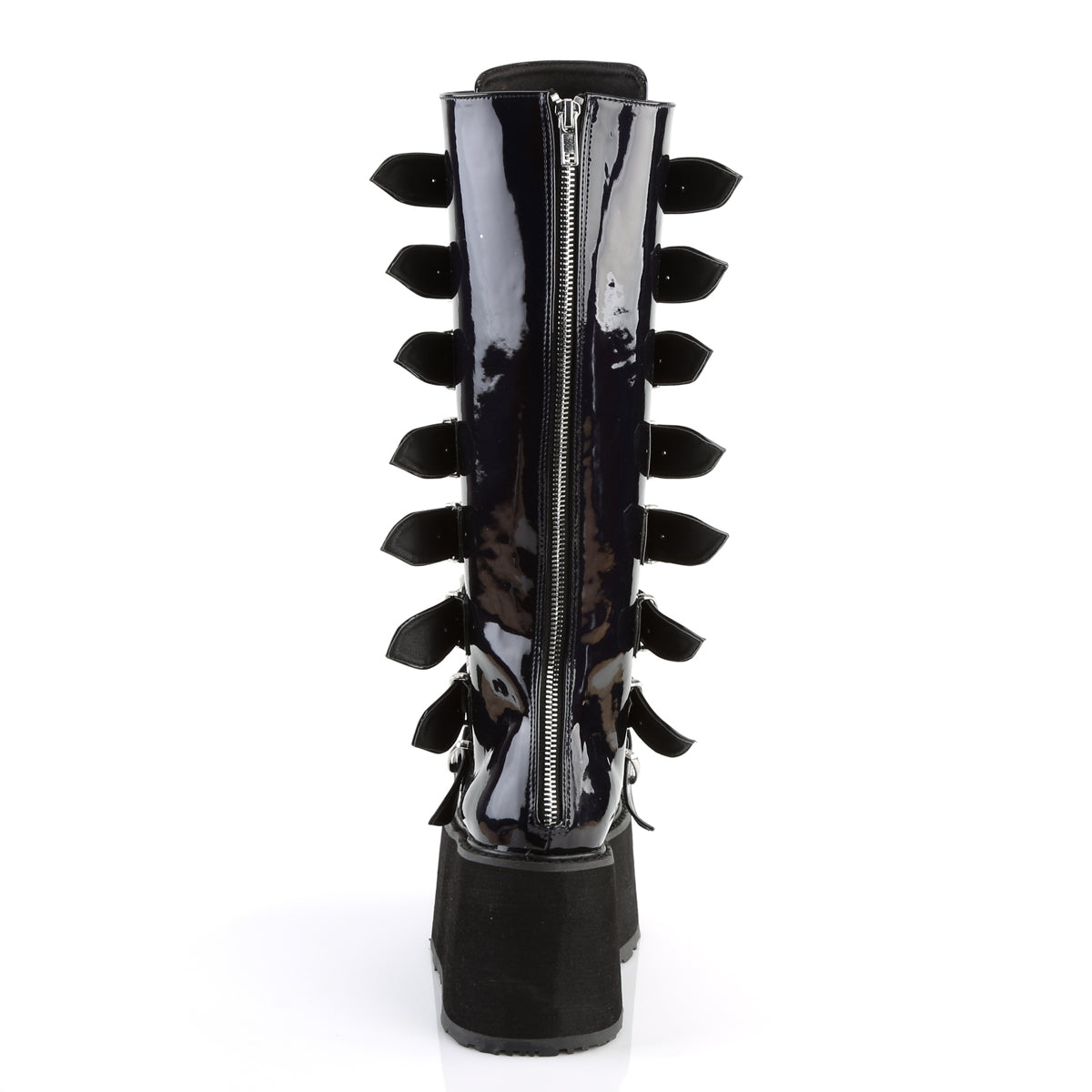 Demonia Cult Classic - "Damned-318" Boots - Black Hologram Vegan Leather