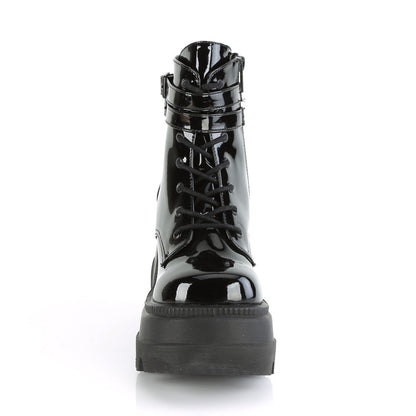 Demonia Cult Customer Favorite - "Shaker-52" Boots - Black Patent