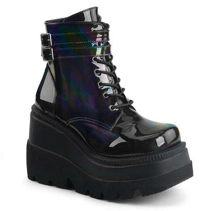 Demonia Cult Special Offer - "Shaker-52" Boots - Black Hologram