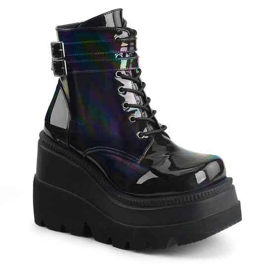 Demonia Cult Special Offer - "Shaker-52" Boots - Black Hologram