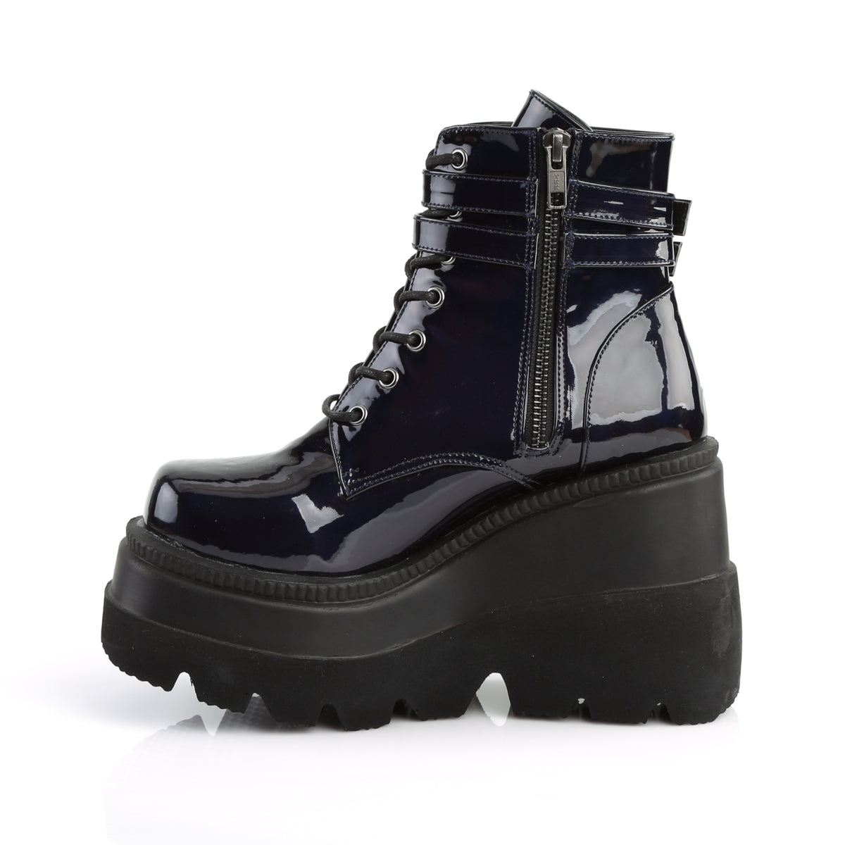 Demonia Cult Special Offer - "Shaker-52" Boots - Black Hologram