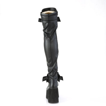 Demonia Cult Essential - "Kera-303" Boots - Black Stretch Vegan Leather