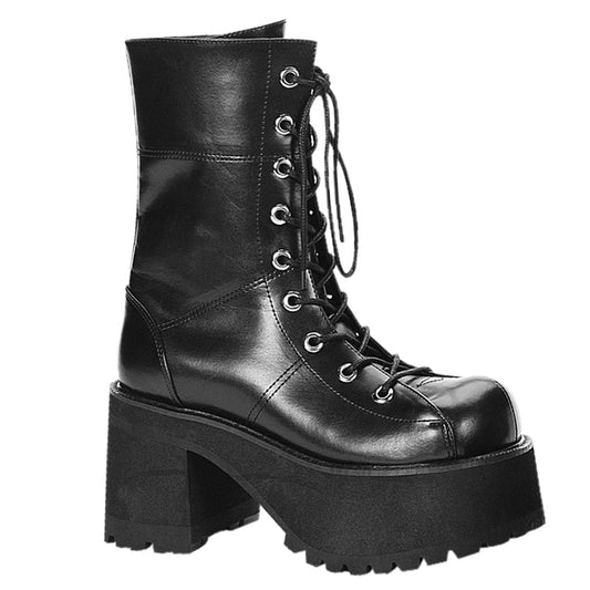 Demonia Cult Popular - "Ranger-301" Boots - Black Vegan Leather