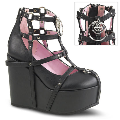 Demonia Cult Essential - "Poison-25-1" Boots - Black Vegan Leather